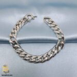 دستبند نقره مردانه پهن مدل BSM B103