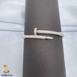 دستبند نقره زنانه میخی طرح نگین دار مدل DSW D82 IMAGE1