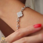 دستبند نقره زنانه تیفانی طرح گل مدل DSW D84 IMAGE1
