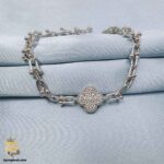 دستبند نقره زنانه تیفانی طرح گل مدل DSW D84