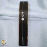 دستبند ونکلیف نقره زنانه طرح 3 گل مدل DSW D87 IMAGE2