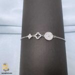 دستبند ونکلیف نقره زنانه طرح 3 گل مدل DSW D87 IMAGE3
