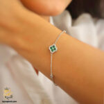 دستبند نقره زنانه طرح ونکلیف جواهری مدل DSW D76 IMAGE3