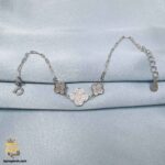 دستبند نقره زنانه ونکلیف 3 گل پرنگین مدل DSW D77 IMAGE1