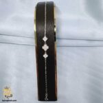 دستبند نقره زنانه ونکلیف 3 گل پرنگین مدل DSW D77 IMAGE2