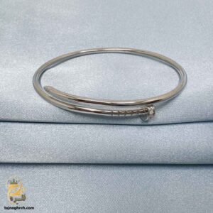 بنگل نقره زنانه طرح میخی مدل DSW D89