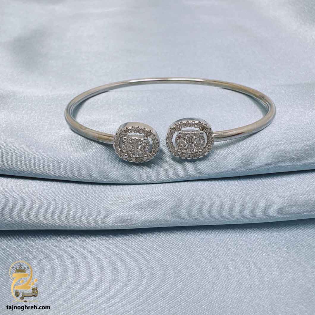 women-silver-bangle-bracelet-dsw-d75 دستبند نقره بنگل زنانه مدل DSW D75
