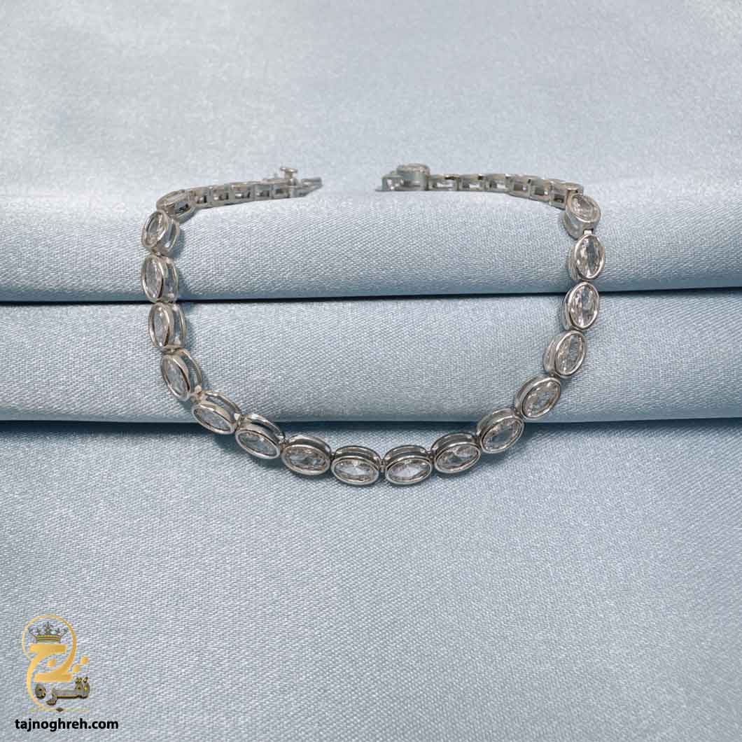 women-tennis-bracelet-dsw-d88 دستبند تنیسی نقره زنانه مدل DSW D88