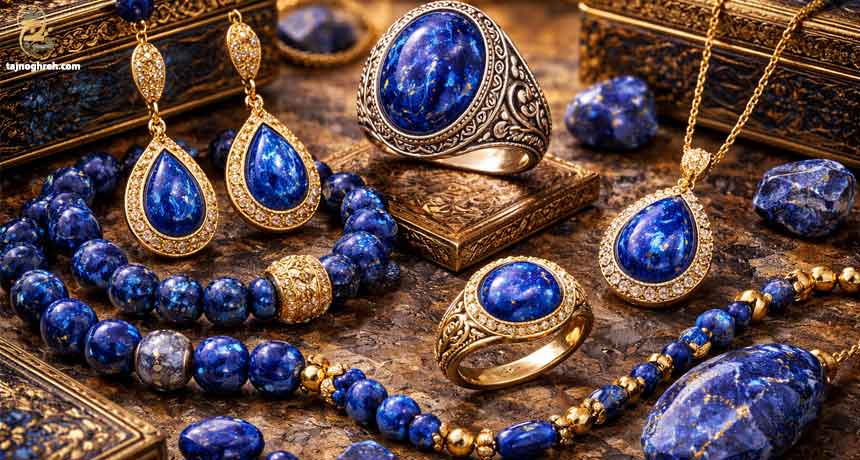 استفاده از سنگ لاجورد جواهر سازی