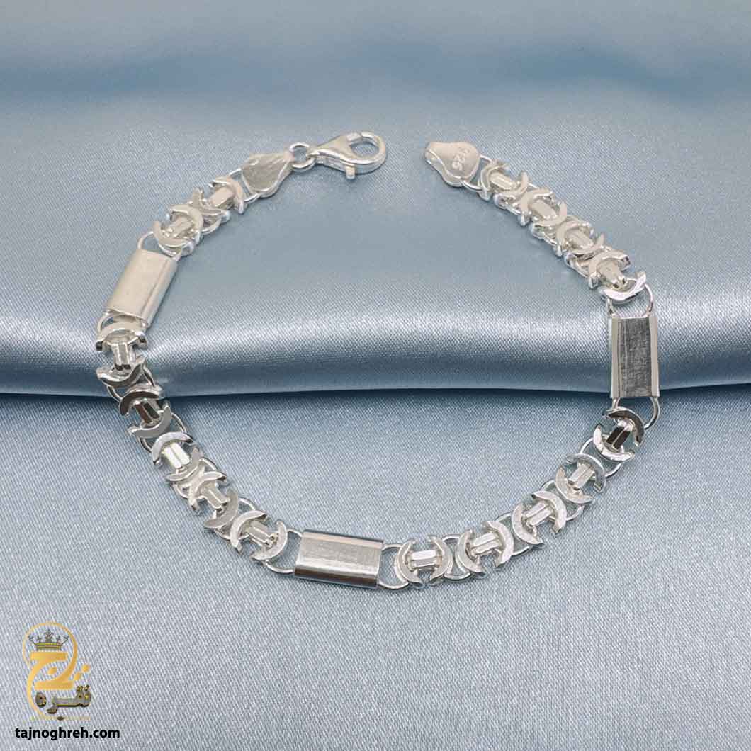 men-silver-bracelet-bsm-b104 دستبند نقره مردانه خاص مدل BSM B104