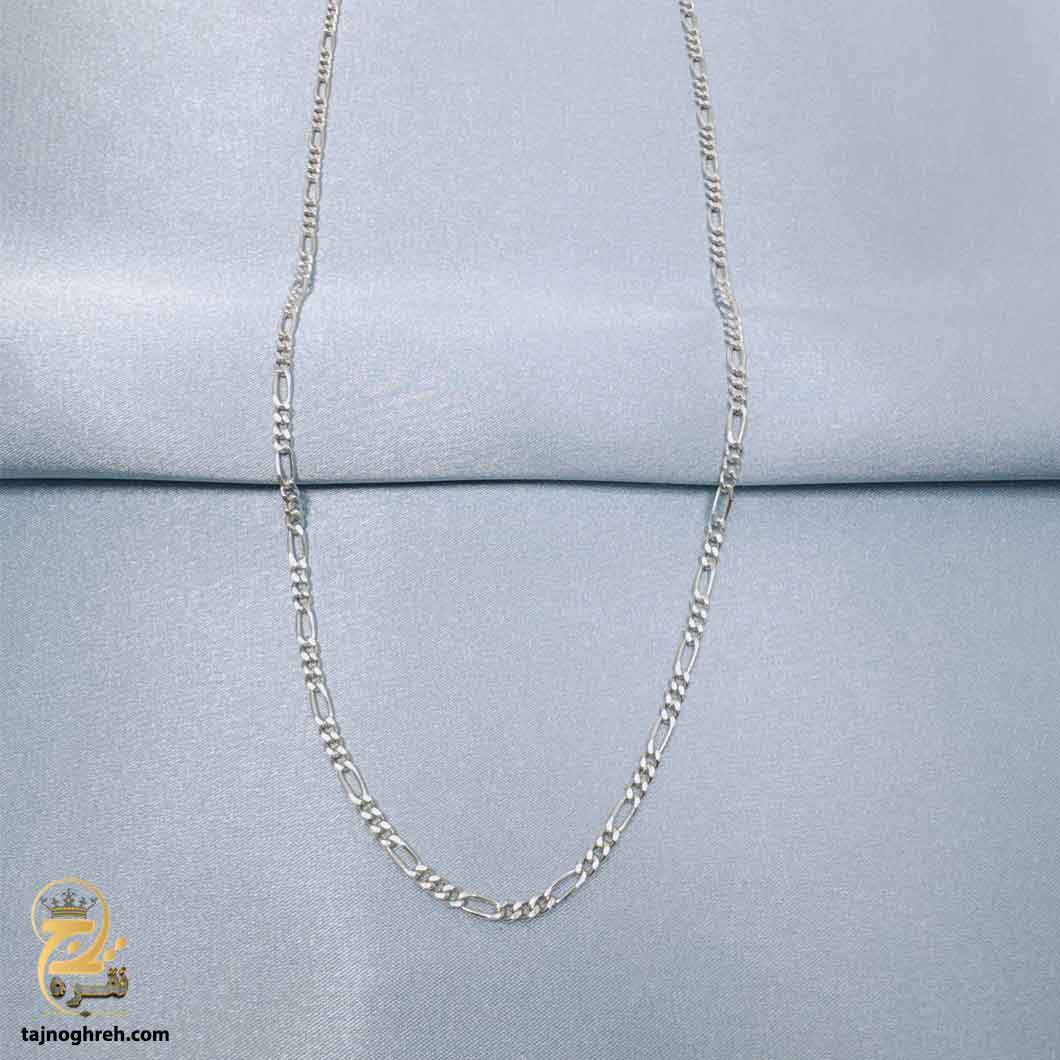 men-silver-chain-nsm-n69 زنجیر فیگارو مردانه نقره مدل NSM N69