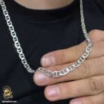 زنجیر نقره اصل مردانه مدل NSM N72