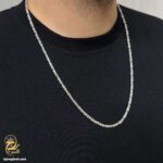 زنجیر نقره کرال مردانه مدل NSM N75