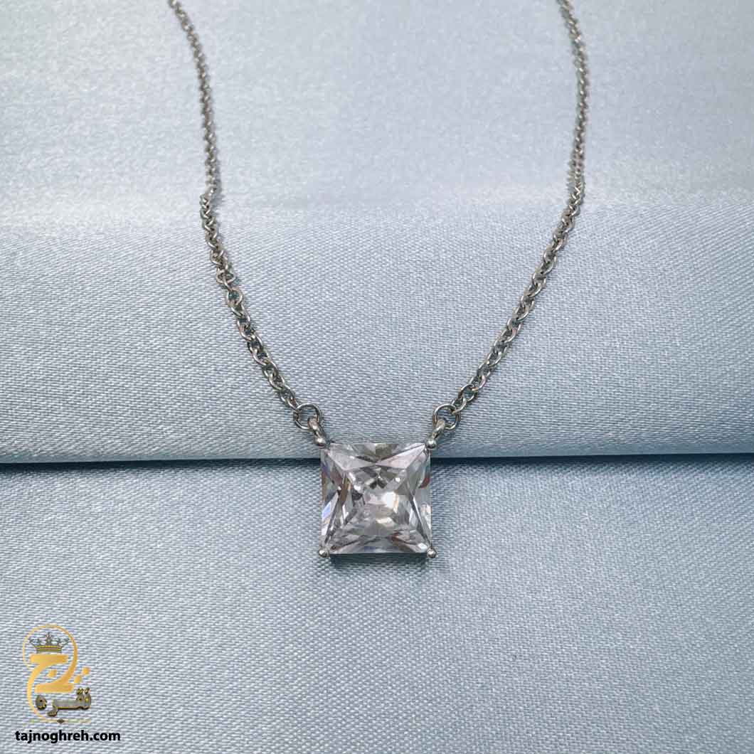 women-silver-necklace-sw-z85 گردنبند نقره زنانه با سنگ مدل ZSW Z85