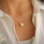 گردنبند نقره زنانه با سنگ طرح جواهری مدل ZSW Z88 IMAGE3