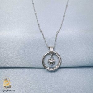 گردنبند نقره دخترانه طرح قلب مدل ZSW Z90
