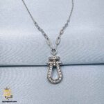 گردنبند نقره زنانه طرح امگا نگین دار مدل ZSW Z94