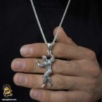 گردنبند فیگور بدنسازی نقره مردانه مدل NSM N81