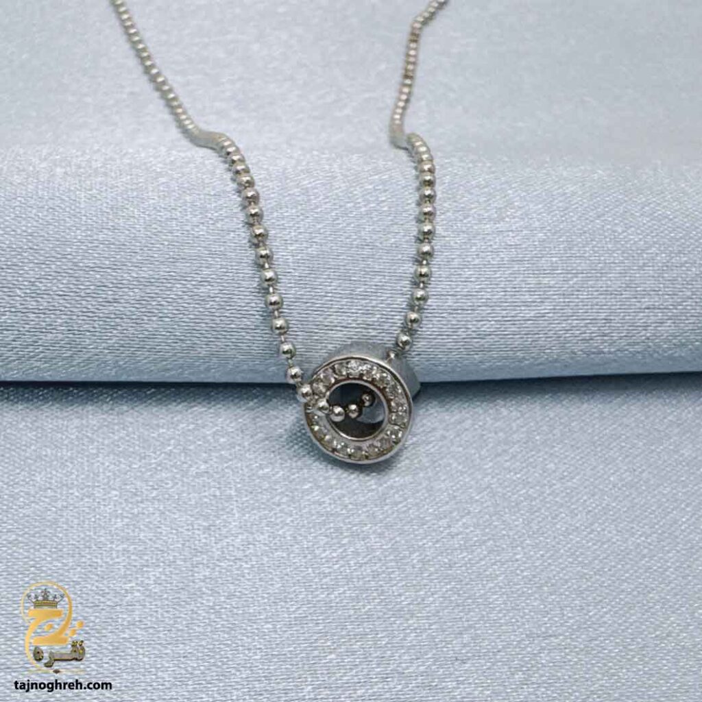 گردنبند نقره دخترانه طرح رینگ مدل ZSW Z117