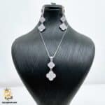 نیم ست نقره زنانه طرح ونکلیف 2 گل مدل NSW H35 IMSGE1