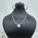 نیم ست نقره زنانه تیفانی نگین دار مدل NSW H37 IMAGE1