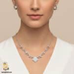 نیم ست نقره زنانه تیفانی نگین دار مدل NSW H37 IMAGE2
