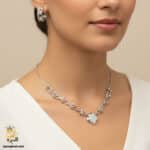 نیم ست نقره زنانه تیفانی نگین دار مدل NSW H37 IMAGE3
