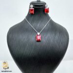 نیم ست نقره زنانه نگین دار رنگی مدل NSW H42 Image 2