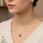 نیم ست نقره زنانه نگین دار رنگی مدل NSW H42 Image 3