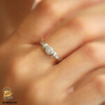 نیم ست نقره زنانه طرح مینیمال مدل NSW H43 IMAGE3