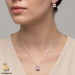 نیم ست نقره زنانه نگین رنگی پرنس مدل NSW H44 IMAGE4