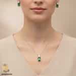 نیم ست نقره زنانه نگین رنگی مدل NSW N28 IMAGE4