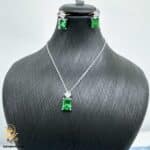 نیم ست نقره زنانه نگین رنگی مدل NSW N28 IMAGE7