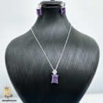 نیم ست نقره زنانه نگین رنگی مدل NSW N28 IMAGE8