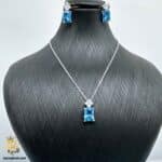 نیم ست نقره زنانه نگین رنگی مدل NSW N28 IMAGE9