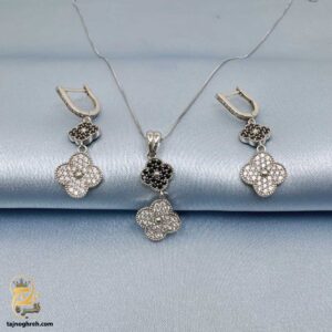 نیم ست نقره زنانه ونکلیف مدل NSW N30