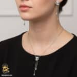 نیم ست نقره زنانه پنتر طرح جواهری مدل NSW H34 IMAGE2