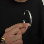 بنگل نقره مردانه مدل BSM B106