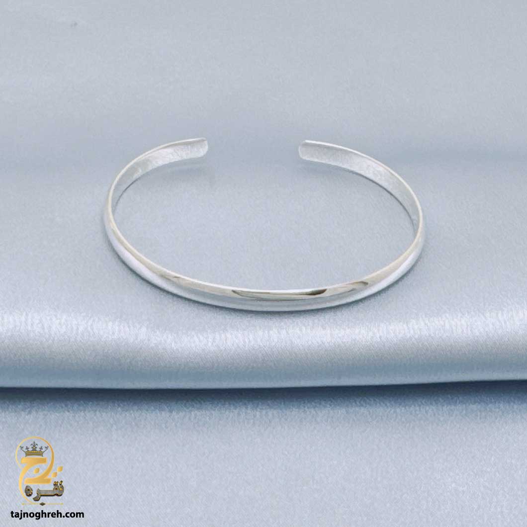 men-silver-bangle-bsm-b106 بنگل نقره مردانه مدل BSM B106
