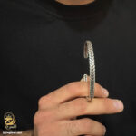 خرید بنگل نقره مردانه مدل BSM B108