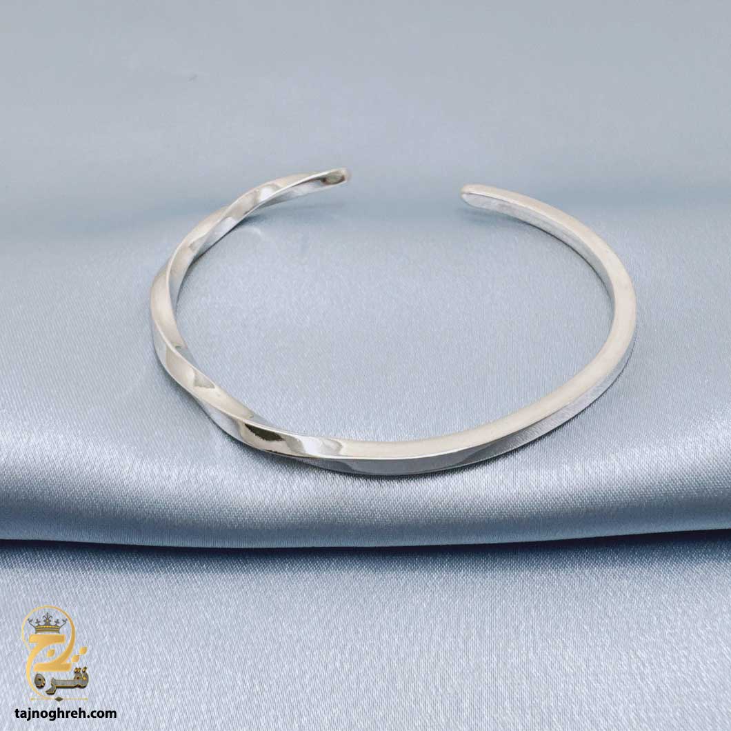 men-silver-bangle-bsm-b110 بنگل نقره مردانه مدل BSM B110