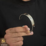 بنگل نقره مردانه مدل BSM B113