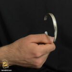 دستبند بنگل نقره مردانه مدل BSM B114