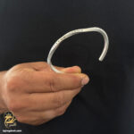 بنگل نقره مردانه مدل BSM B119