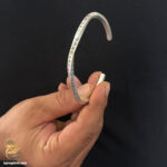 دستبند بنگل نقره مردانه مدل BSM B119