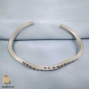 دستبند بنگل نقره مردانه مدل BSM B119