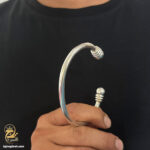 بنگل نقره مردانه مدل BSM B121