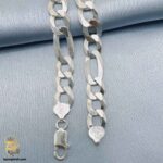 دستبند نقره فیگارو ایتالیایی مدل BSM B109