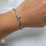 دستبند نقره ایتالیایی مردانه مدل BSM B115