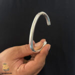 بنگل نقره مردانه مدل BSM B118